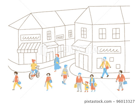 Various people living in the city _ color 96013327
