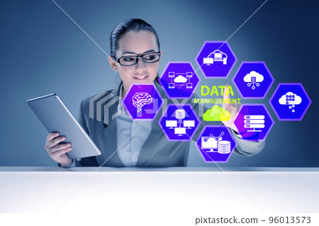 Business people in data management concept 96013573