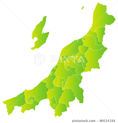 Niigata prefecture and municipalities map Niigata prefecture and municipalities map 96014184