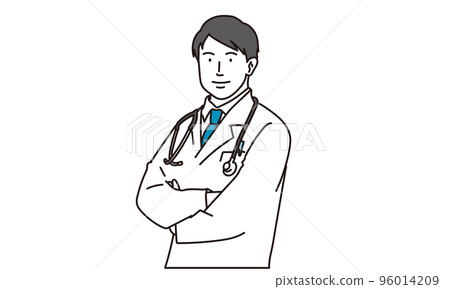Male doctor with arms folded 96014209