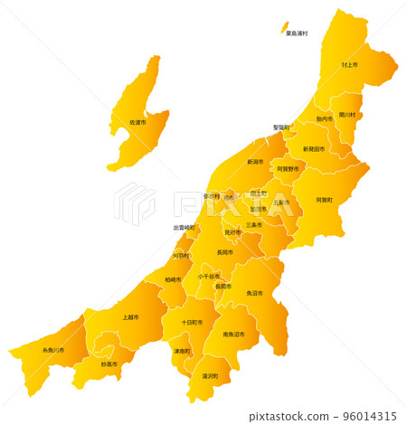 新潟縣市町村地圖 新潟縣市町村地圖 96014315