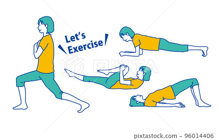 woman doing pilates woman doing pilates 96014406
