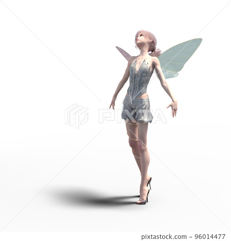Cute fairy perming 3DCG illustration material 96014477