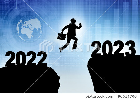 Concept of moving from 2022 to 2023 96014706