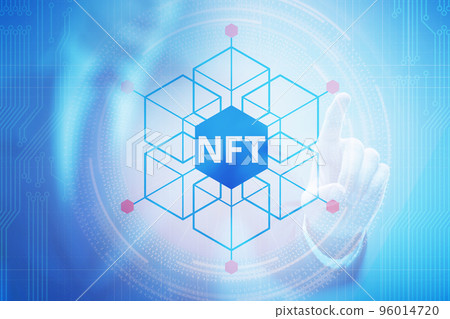 Business people in NFT non fungible concept 96014720