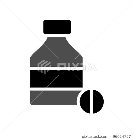 Illustration Vector Graphic of Pill Jar Icon Illustration Vector Graphic of Pill Jar Icon 96014797