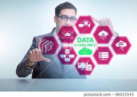 Business people in data management concept 96015545