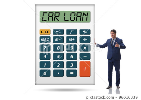 Concept of car loan with calculator 96016339