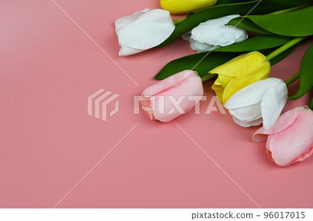 Bouquet of incense on a pink background. 96017015