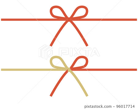 Bow knot mizuhiki 5 strands red and red gold Bow knot mizuhiki 5 strands red and red gold 96017714