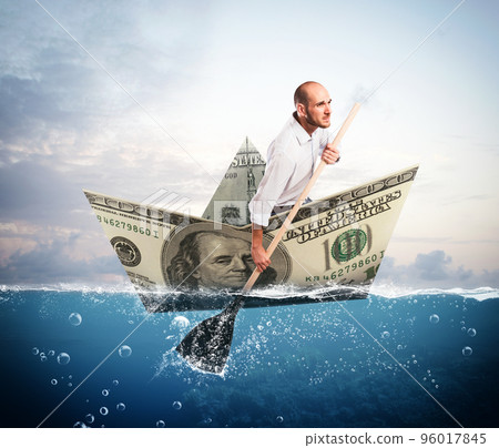 Escape on banknote boat Escape on banknote boat 96017845