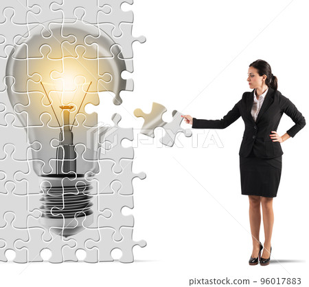 Build an idea puzzle 96017883