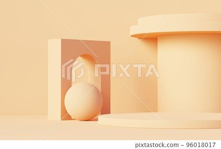 3d render abstract display podium platform for product presentation and advertising. Minimal scene backdrop with clean design. Vacant pedestal for mock up. Empty stage with pastel color for cosmetic. 3d render abstract display podium platform for product presentation and advertising. Minimal scene backdrop with clean design. Vacant pedestal for mock up. Empty stage with pastel color for cosmetic. 96018017