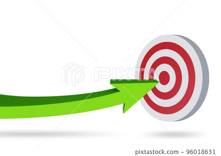 Aim and the arrow - 3d rendering 96018631