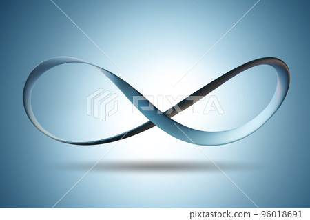 Endless loop shape - 3d rendering Endless loop shape - 3d rendering 96018691