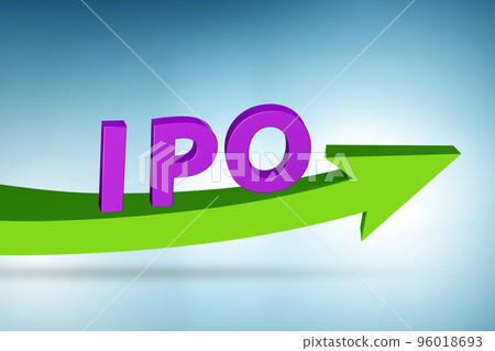 IPO concept with growth chart - 3d rendering IPO concept with growth chart - 3d rendering 96018693