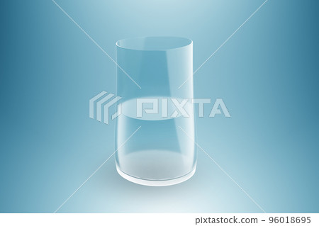 Illustration of half empty half full concept Illustration of half empty half full concept 96018695