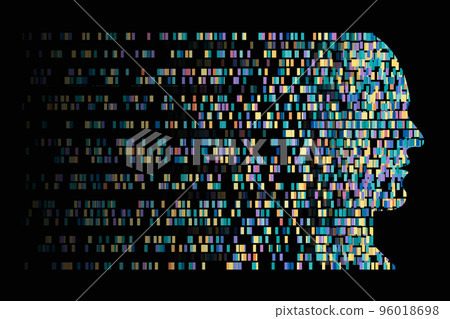 Illustration of genome data code Illustration of genome data code 96018698