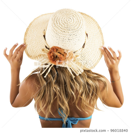 Girl with straw hat Girl with straw hat 96018840