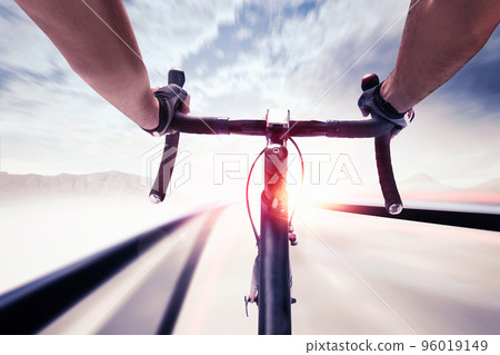Cyclist in speed Cyclist in speed 96019149