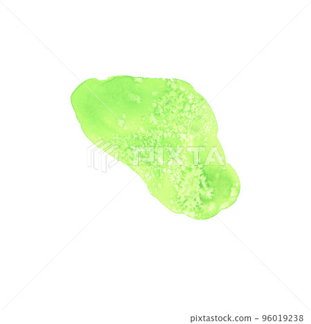 Abstract light green color watercolor stain isolated. Watercolor hand drawn texture for backgrounds, cards, banner 96019238