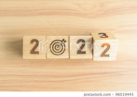 2022 change to 2023 Year block with dartboard icon. Goal, Target, Resolution, strategy, plan, Action, mission, motivation, and New Year start concepts 2022 change to 2023 Year block with dartboard icon. Goal, Target, Resolution, strategy, plan, Action, mission, motivation, and New Year start concepts 96019445