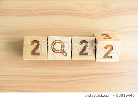 2022 change to 2023 block with magnifying glass icon. SEO, Search Engine Optimization, hiring , Advertising, Idea, Strategy, marketing, Keyword, Content and New Year start concepts 2022 change to 2023 block with magnifying glass icon. SEO, Search Engine Optimization, hiring , Advertising, Idea, Strategy, marketing, Keyword, Content and New Year start concepts 96019446