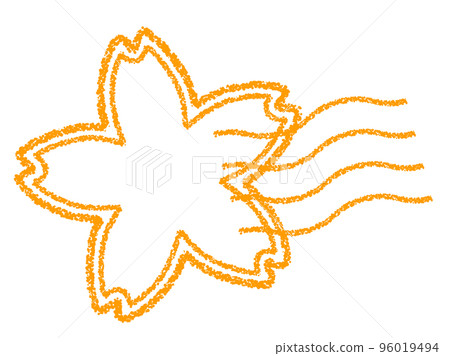 蠟筆材料櫻花郵戳/郵票裝飾 96019494