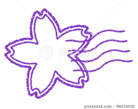 Crayon material cherry blossom postmark/stamp decoration 96019500