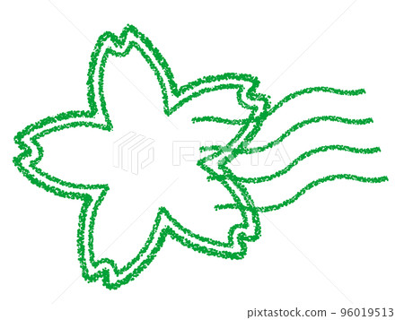 Crayon material cherry blossom postmark/stamp decoration 96019513