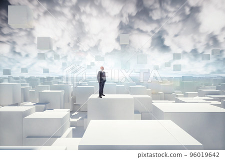 Vision of futuristic city 96019642