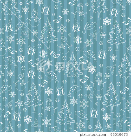 Winter holiday seamless pattern for celebrate party,Christmas or new year decorative 96019673