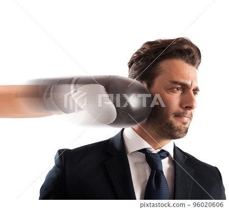 Punched businessman 96020606