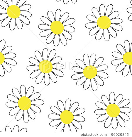 Camomile seamless vector pattern 96020845