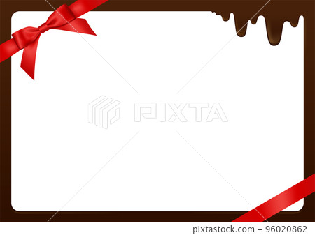 Chocolate hanging decorative frame. with red ribbon Chocolate hanging decorative frame. with red ribbon 96020862