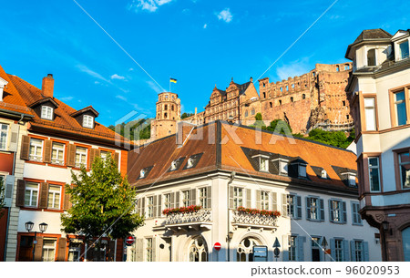 Castle above the town of Heidelberg in Baden-Wuerttemberg - Germany Castle above the town of Heidelberg in Baden-Wuerttemberg - Germany 96020953