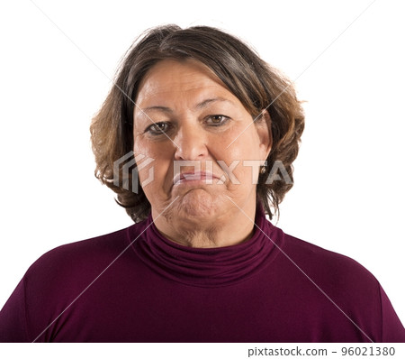Sad fat woman Sad fat woman 96021380