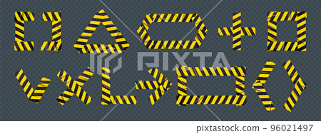 Barrier tape patches, adhesive safety scotch signs 96021497