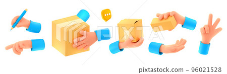 3d render, courier hands with boxes, shipping 3d render, courier hands with boxes, shipping 96021528