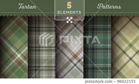 Military tartan seamless patterns, merry christmas texture, checkered scottish fabric 96022155