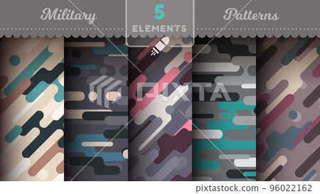 Camouflage seamless patterns, military texture, bundle war fabric 96022162