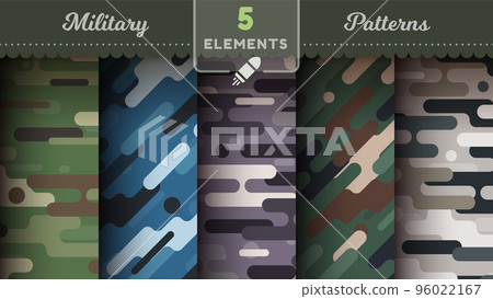 Camouflage seamless patterns, military texture, bundle war fabric 96022167