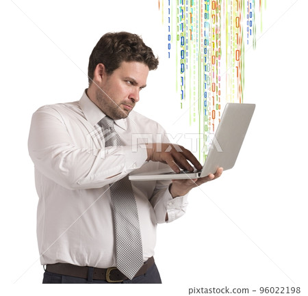 Hacker businessman Hacker businessman 96022198
