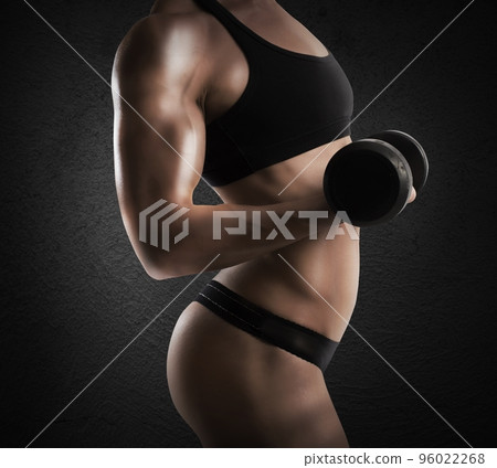 Female muscular body Female muscular body 96022268