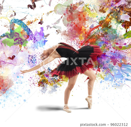 Creative colourful dancer 96022312