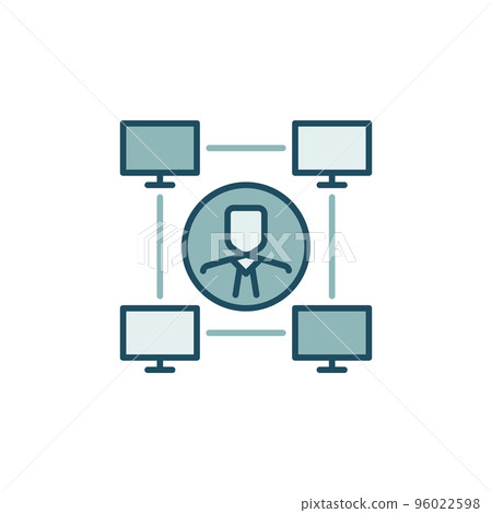 Vector Online Business Communication colored icon 96022598