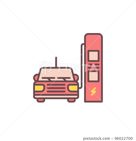 EV Charging vector concept colored icon 96022700