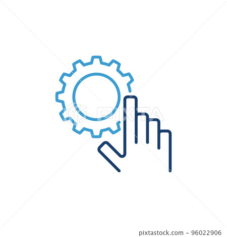 Hand with Cog Wheel vector concept icon Hand with Cog Wheel vector concept icon 96022906