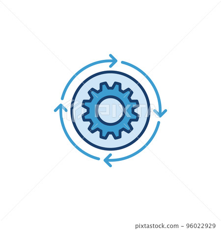 Settings vector blue concept modern icon or logo 96022929