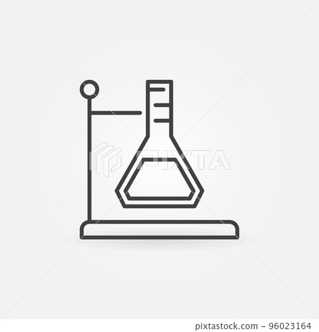 Conical Flask Holder outline vector icon in thin line style 96023164